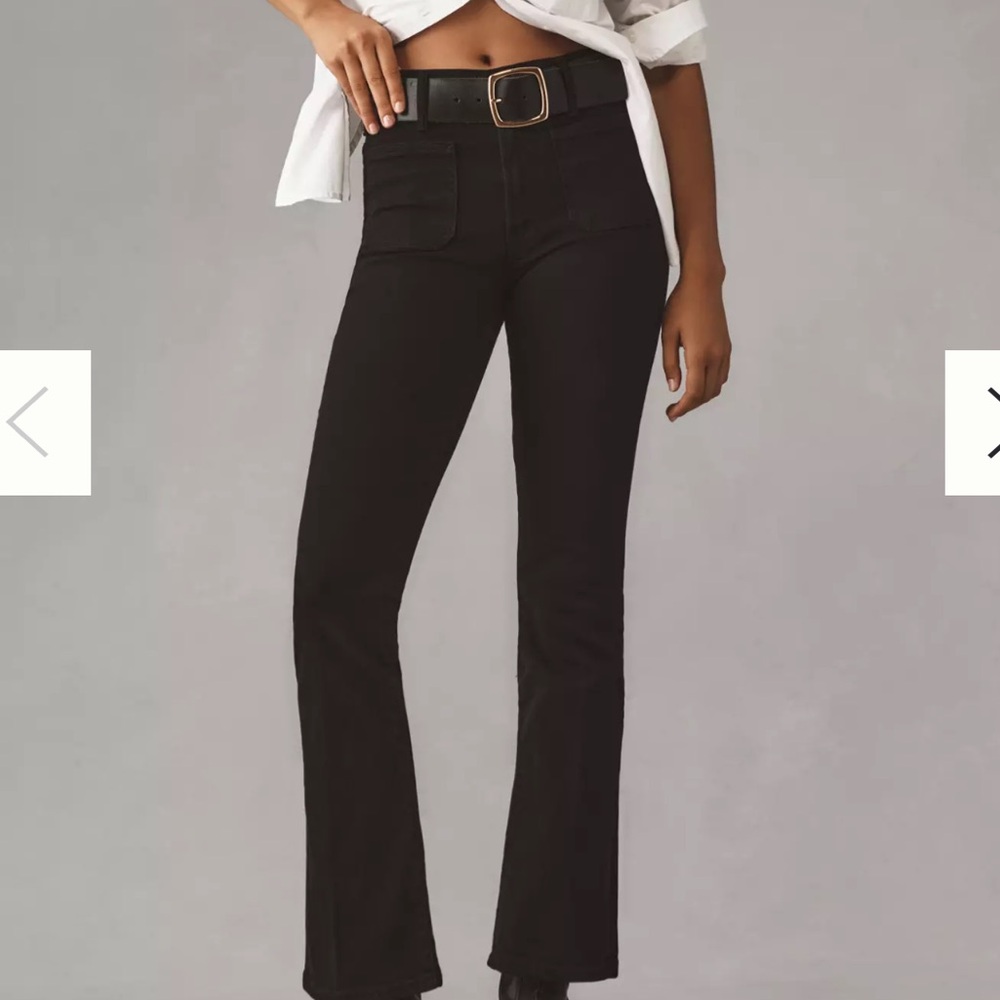 MOTHER The Patch Pocket Insider Black Jeans NEW